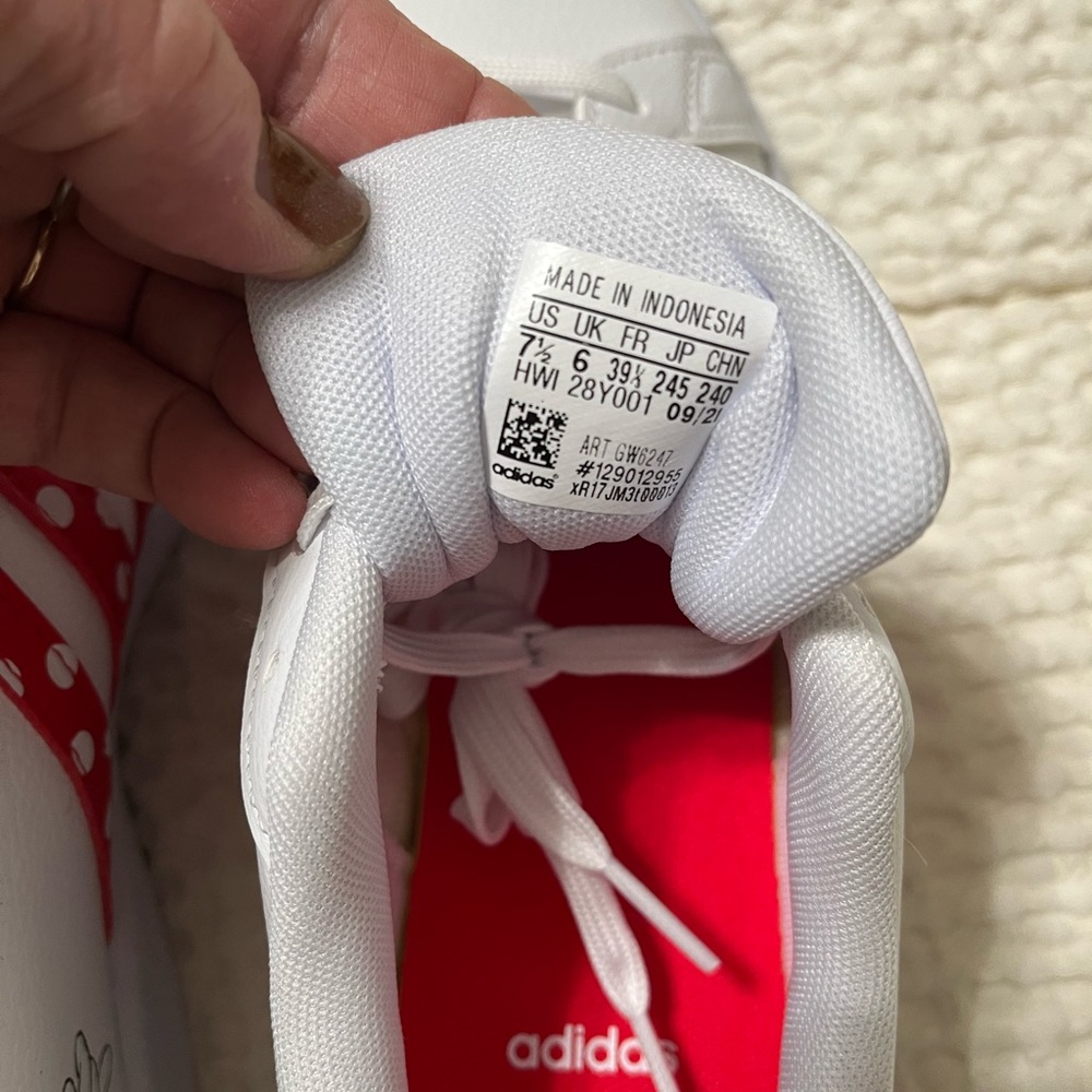 Adidas X Disney White and Red Minnie Mouse Grand base Sneakers - Picture 7 of 8
